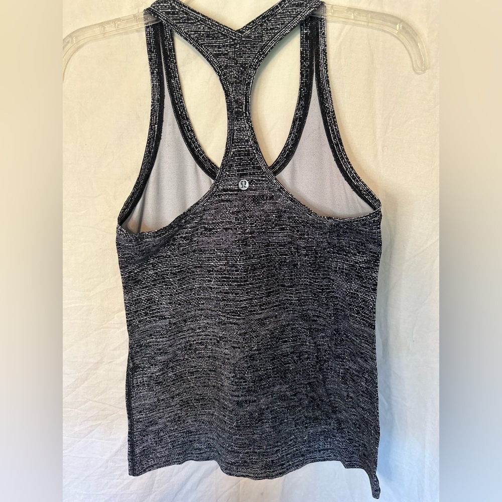 Lululemon Racerback Athletic Tank Top Black and White Size 6 - Picture 2 of 8